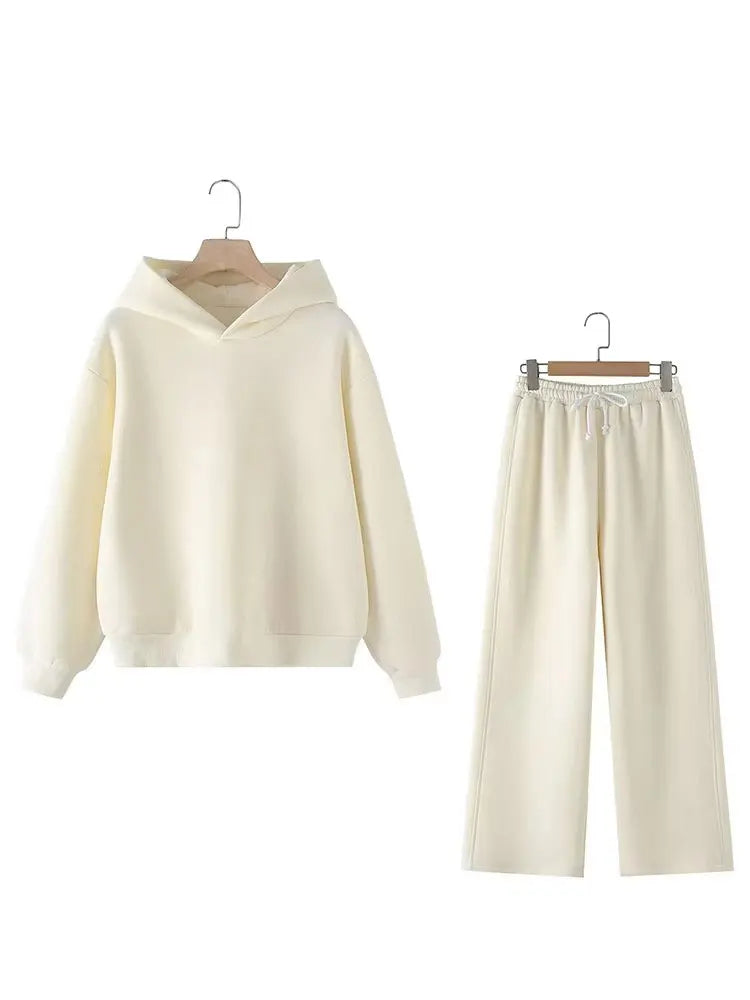 Ensemble Femme Sweat à Capuche & Pantalon – Style Casual et Confort Hiverrs Office Lady Sets