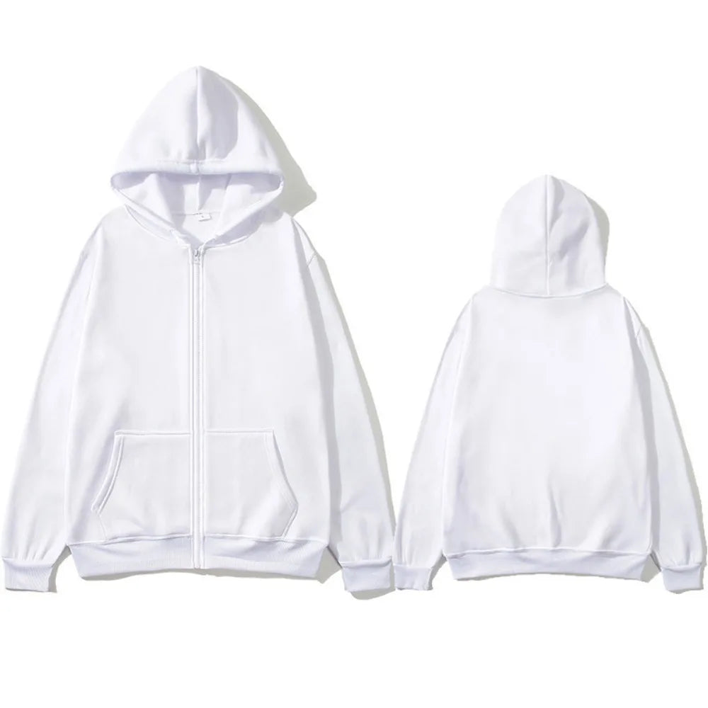 Sweat à Capuche Streetwear Décontracté Noir, Gris et Bleu – Hoodie Zippé Hip-Hop Unisexe Homme/Femme