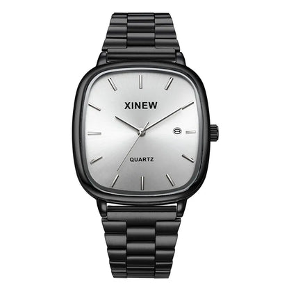 Montre Homme XINEW Originale – Quartz avec Date et Bracelet en Acier Inoxydable