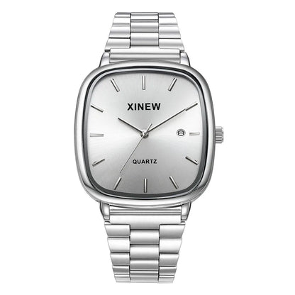 Montre Homme XINEW Originale – Quartz avec Date et Bracelet en Acier Inoxydable