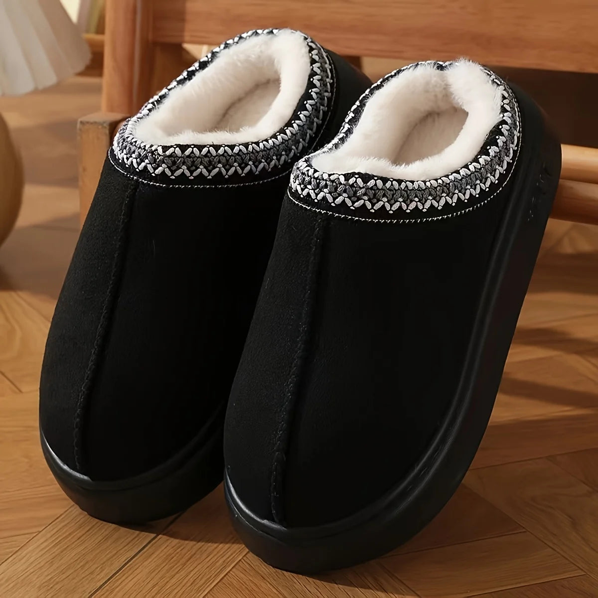 Chaussons Femme Doublés Confort – Semelle Souple & Chauds pour l’Hiver
