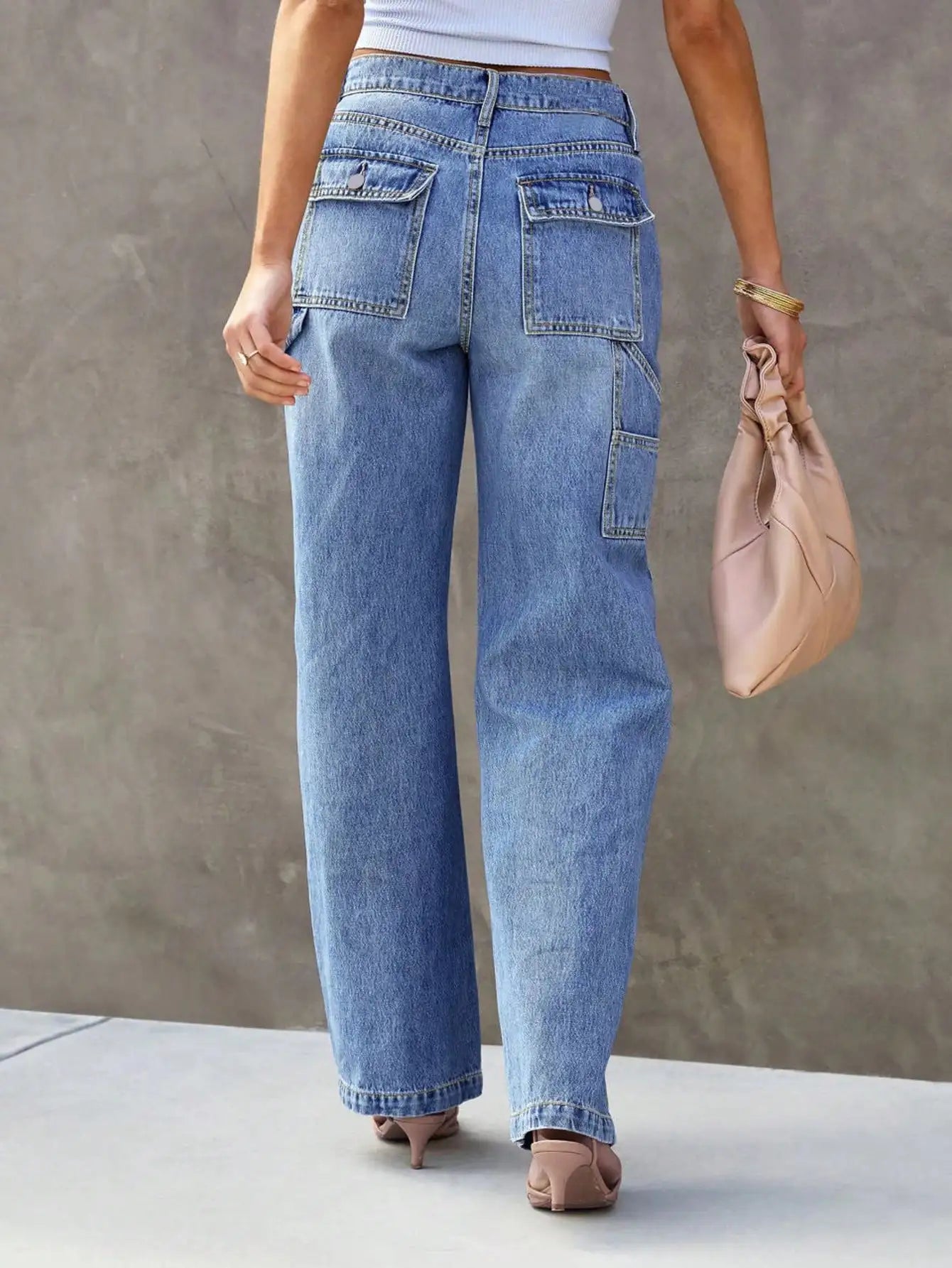 Jean Femme Bleu Clair Coupe Large – Denim Confortable et Tendance