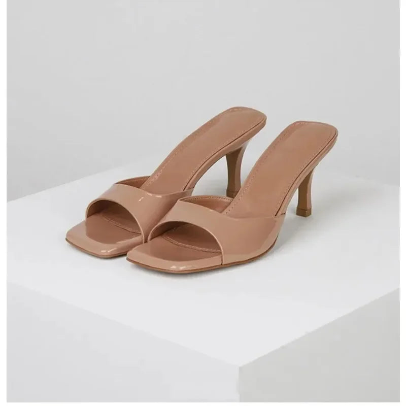 Mules Femme à Talon Élégantes – Bout Carré, Style Casual Chic pour l’Été