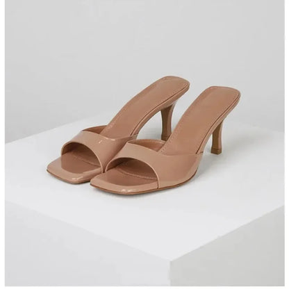Mules Femme à Talon Élégantes – Bout Carré, Style Casual Chic pour l’Été
