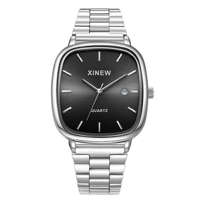 Montre Homme XINEW Originale – Quartz avec Date et Bracelet en Acier Inoxydable