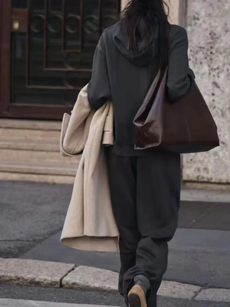 Ensemble Femme Sweat à Capuche & Pantalon – Style Casual et Confort Hiverrs Office Lady Sets