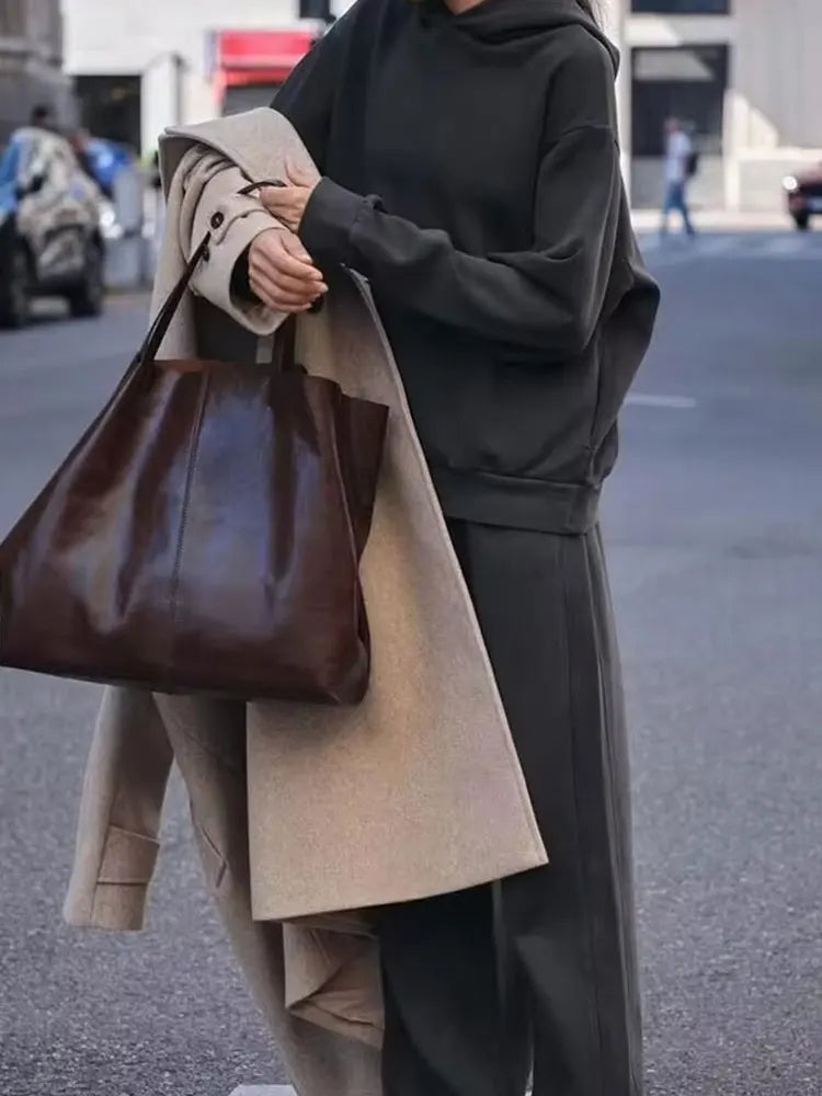 Ensemble Femme Sweat à Capuche & Pantalon – Style Casual et Confort Hiverrs Office Lady Sets